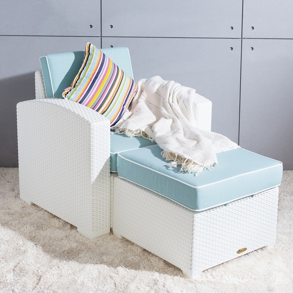 Magnolia Resin AllWeather Ottoman with Cushion