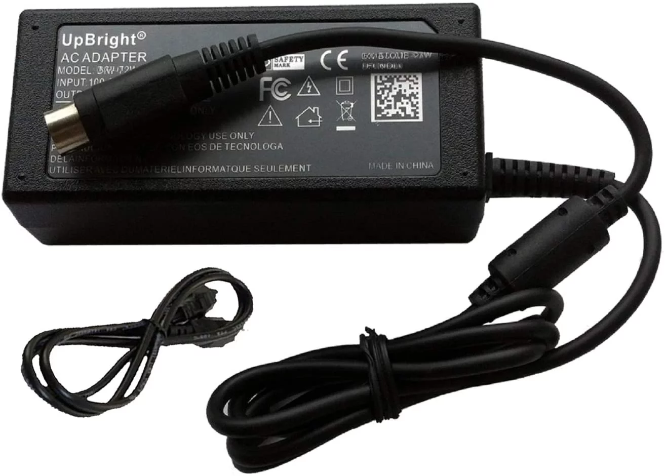 UpBright New Big 4-Pin DIN 12V AC/DC Adapter Replacement for Ault Inc Model MW160KA1200F02 12VDC DC12V 12.0V Global Power Supply Cord Cable Charger 4 Prong Mains PSU (Note: NOT Mini 4-Pin Connector)