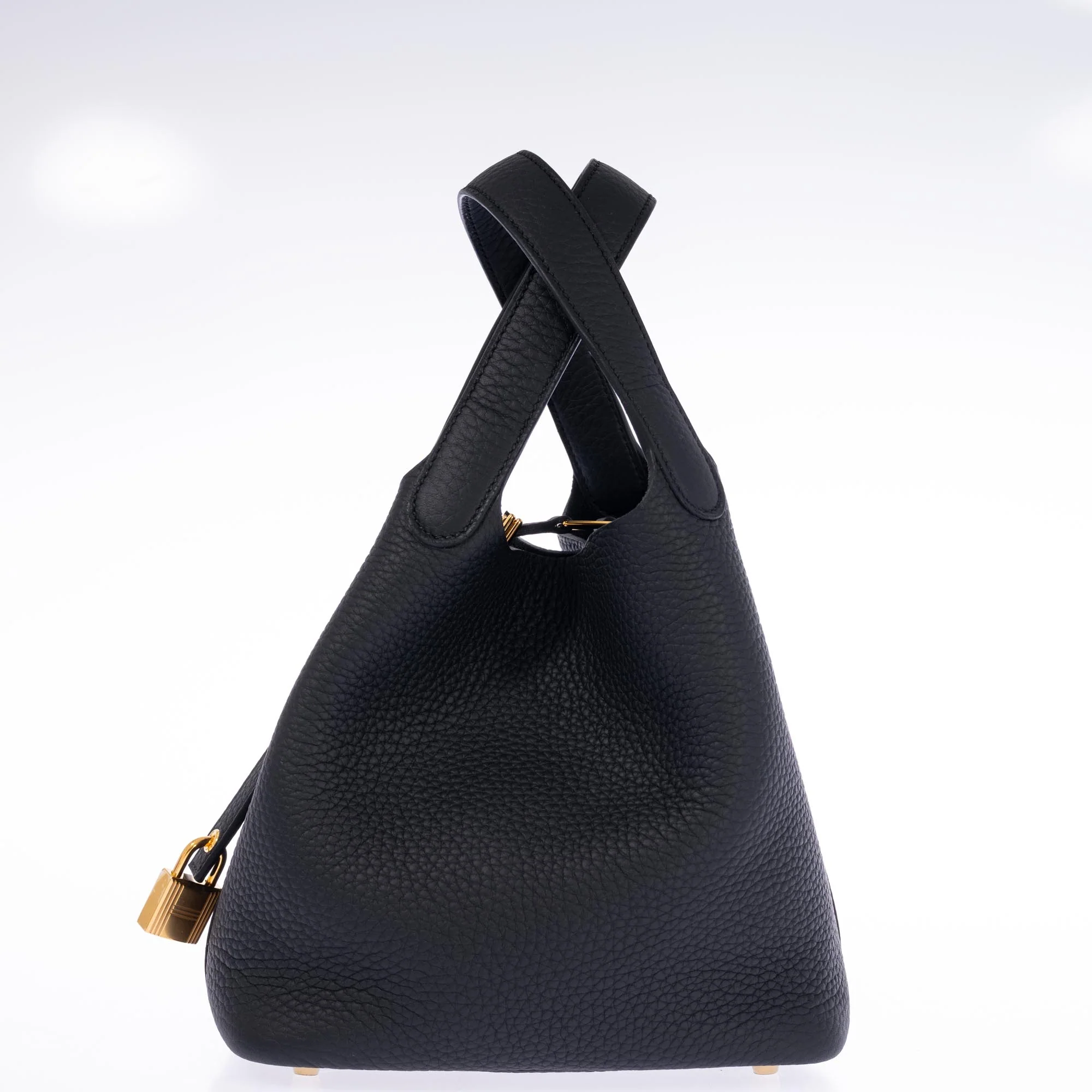 Hermès Picotin Lock 18 Black Clemence Gold Hardware