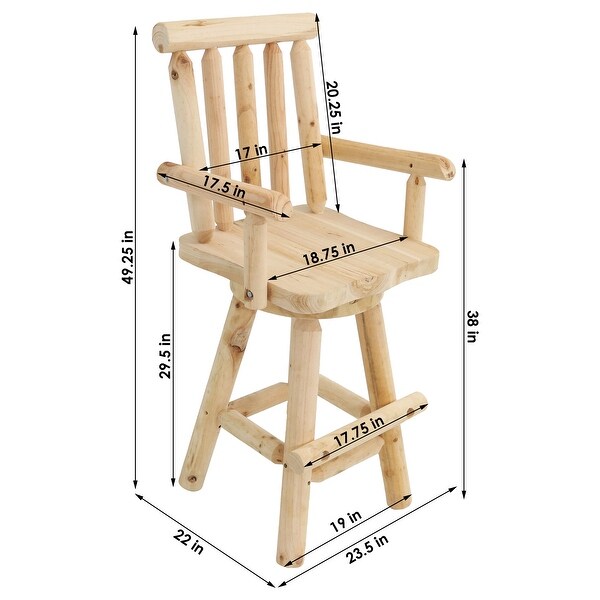 Sunnydaze Rustic Bar Stool