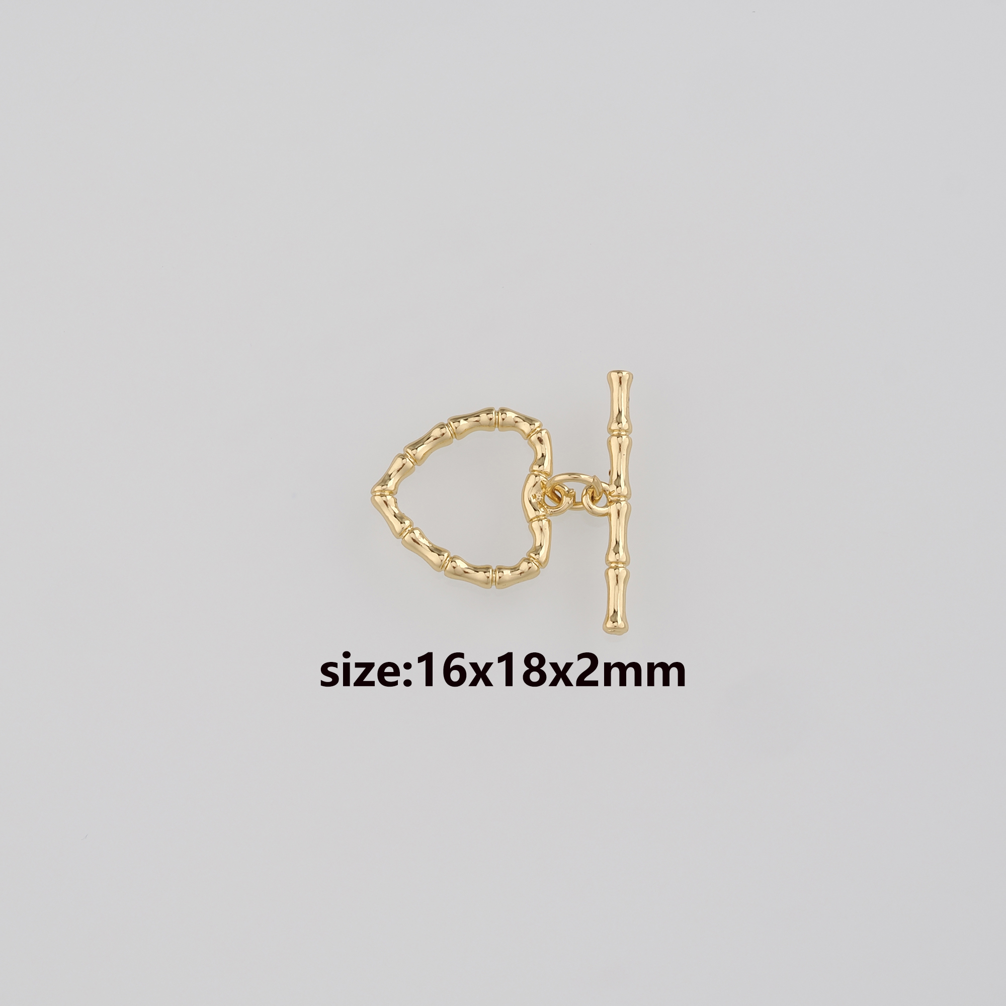 18K Gold Filled OT Clasp,Heart OT Clasp Bracelet Necklace for DIY Jewelry Finding Necklace Bracelet