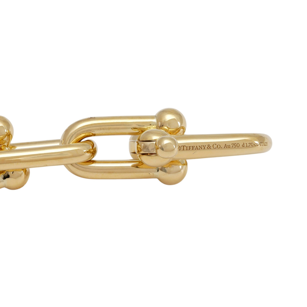 Tiffany & Co. Hardware Link Bracelet 18K Yellow Gold Diamond 70353229