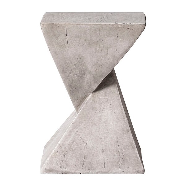 Modern Square Side Table in Fiberstone Glint Series by LeisureMod