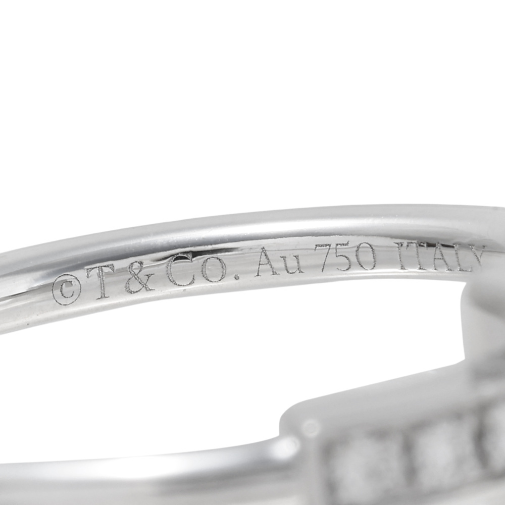 Tiffany & Co. Tiffany T Wire Ring 18K White Gold Diamond 60147236