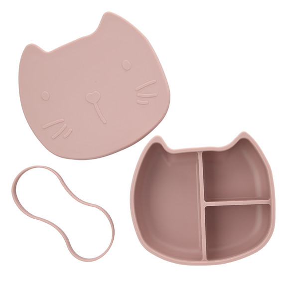 Topomini Silikon-Brotdose mit Deckel im Katzen-Design