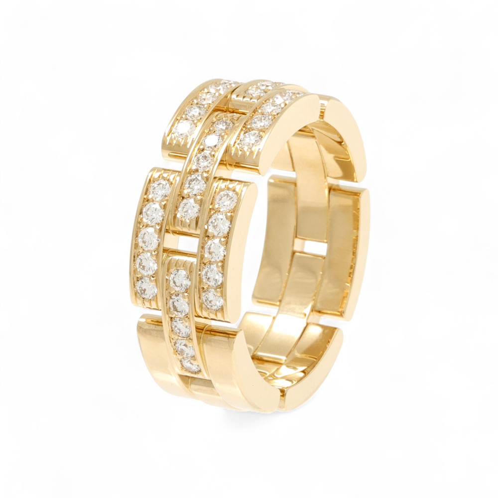 Cartier Mayon Pantale Ring 18K Yellow Gold Diamond B4127100