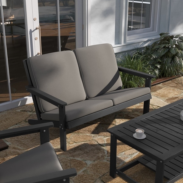 AllWeather Poly Resin Adirondack Loveseat and Cushions