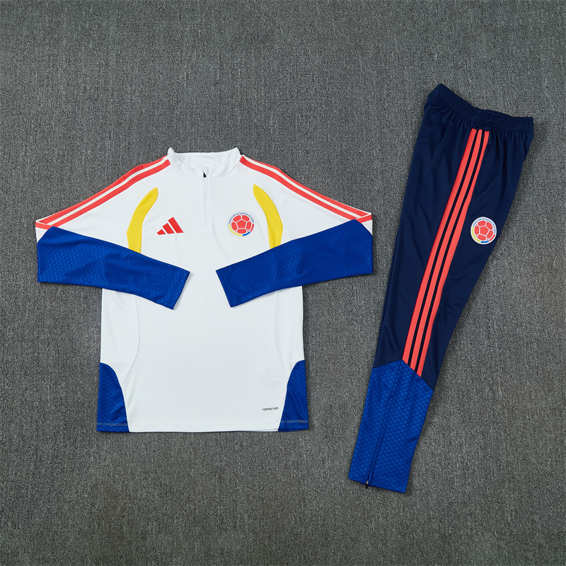 Colombia 2026 Training Suit Half Zipper White