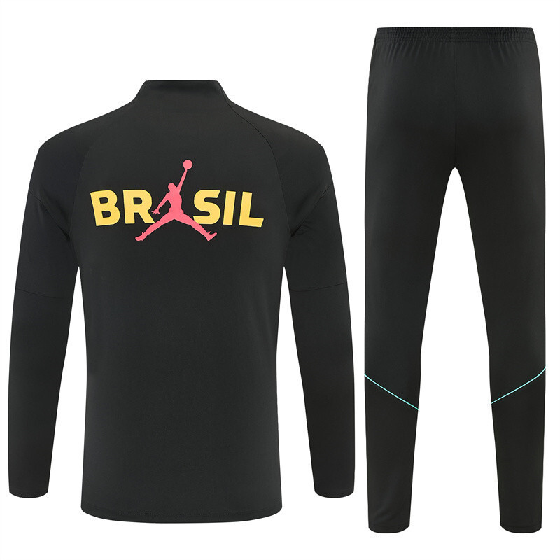 Adult / Kids 2627 Brazil Half Zipper Training Suit
