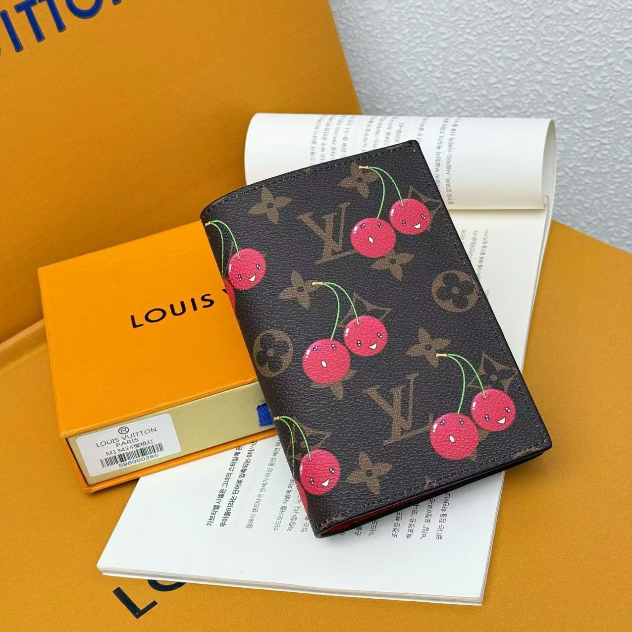 LV Cherry Passport Cover - cnluxepick