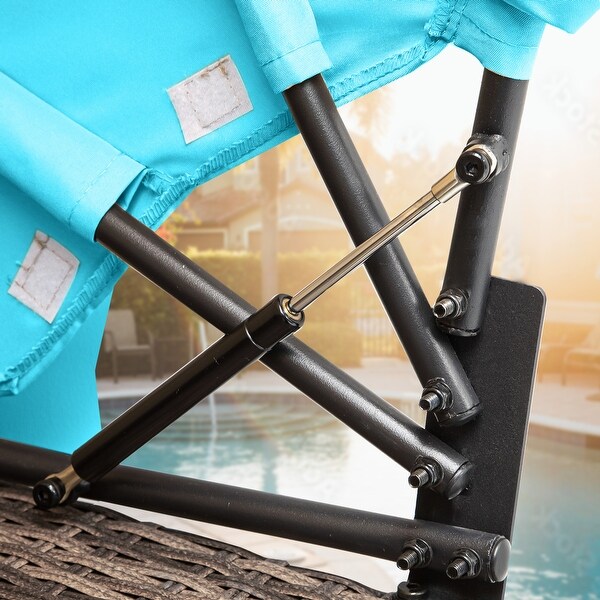 Moasis Blue 6piece Wicker Patio Furniture Set