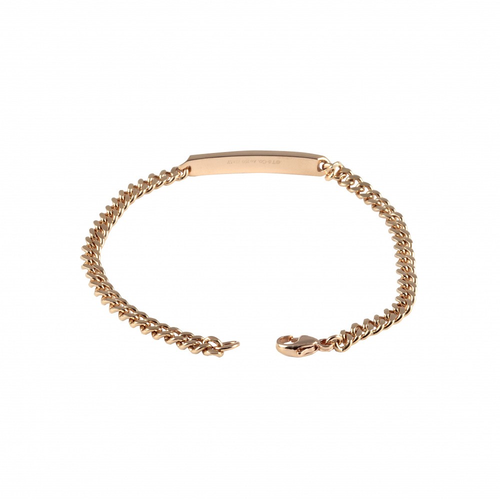 Tiffany & Co. Return To Tag Chain Bracelet 18K Rose Gold Diamond