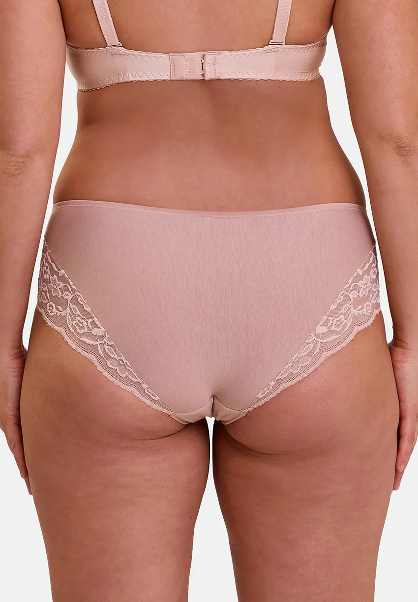 Lot de 2 slips midi Duo Douceur Coton Beige Blush