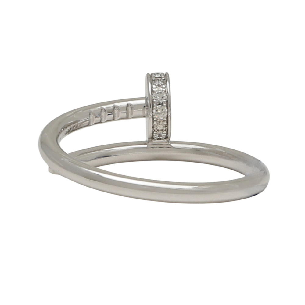 Cartier Juste un Clou Diamond Ring 18K White Gold B4245000