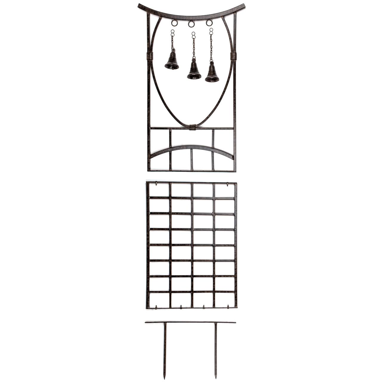 H Potter Steeple Bells Trellis Metal Yard Art