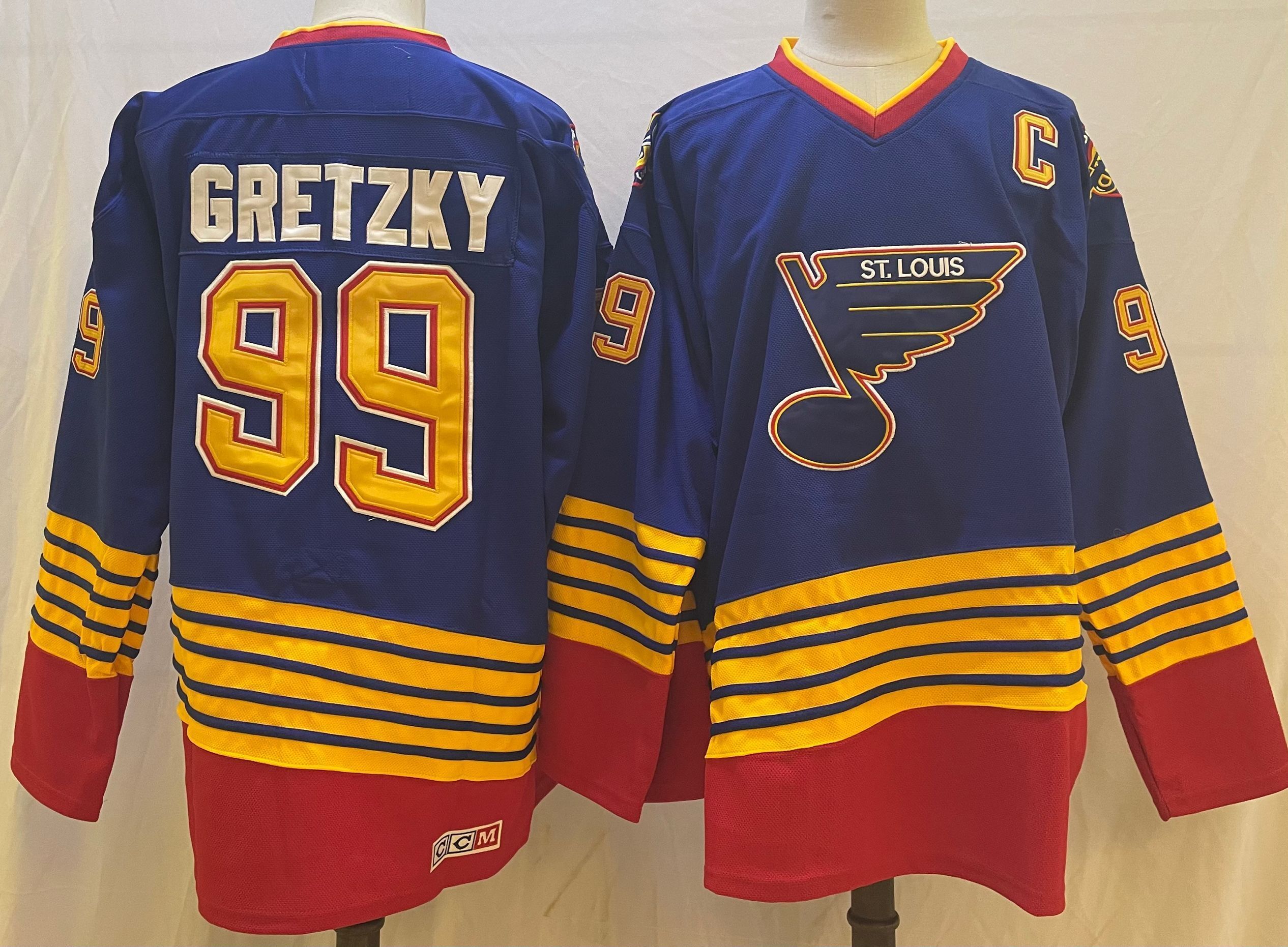 Men's St. Louis Blues Wayne Gretzky #99 Blue Player Game Jersey