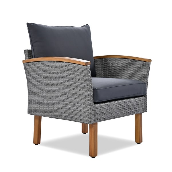Leisure Zone 9Piece Patio Rattan Furniture Set with Coffee Table