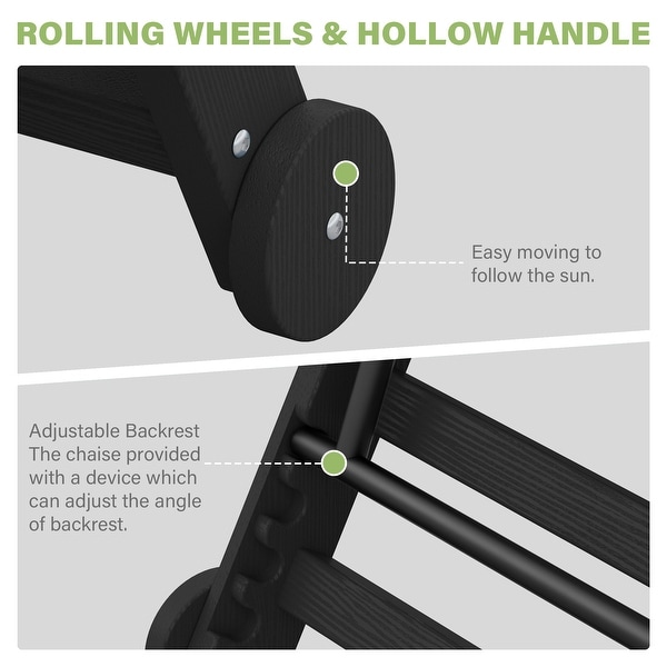 HDPE Frame Adjustable Backrest Patio Lounge Chair