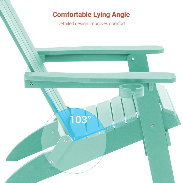 AOOLIMICS Patio Folding Adirondack Chairs Fire Pit Chair