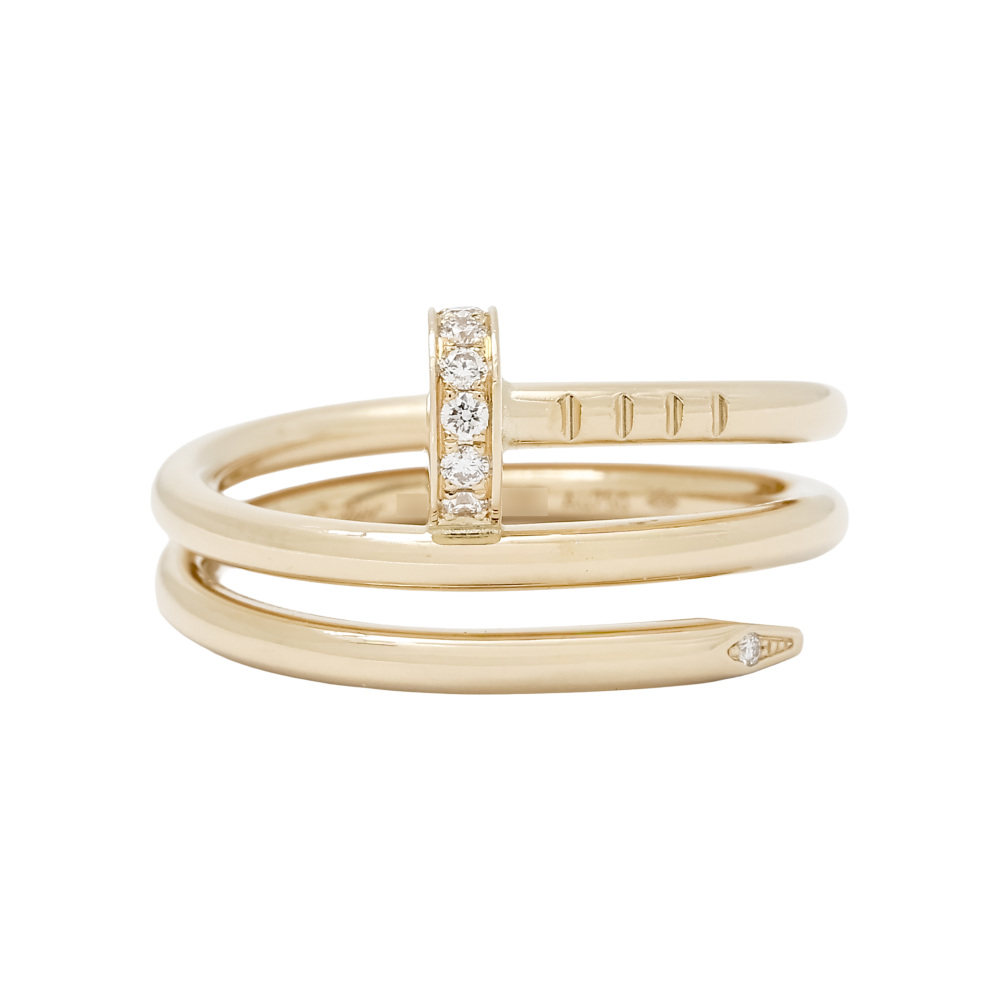 Cartier Juste un Clou Double Ring 18K Yellow Gold Diamond B4211800