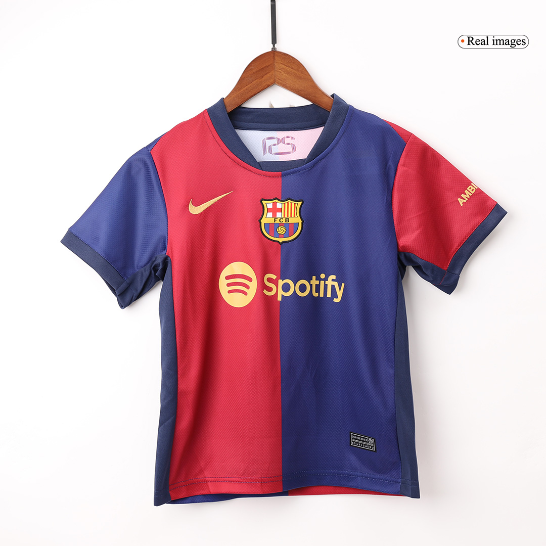Barcelona Home Kids Soccer Jerseys Full Kit
