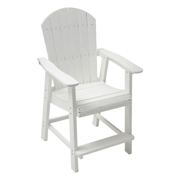 2piece Set Patio Bar with Armchair Set,White