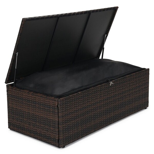 5piece Wicker Patio Conversation Furniture Set