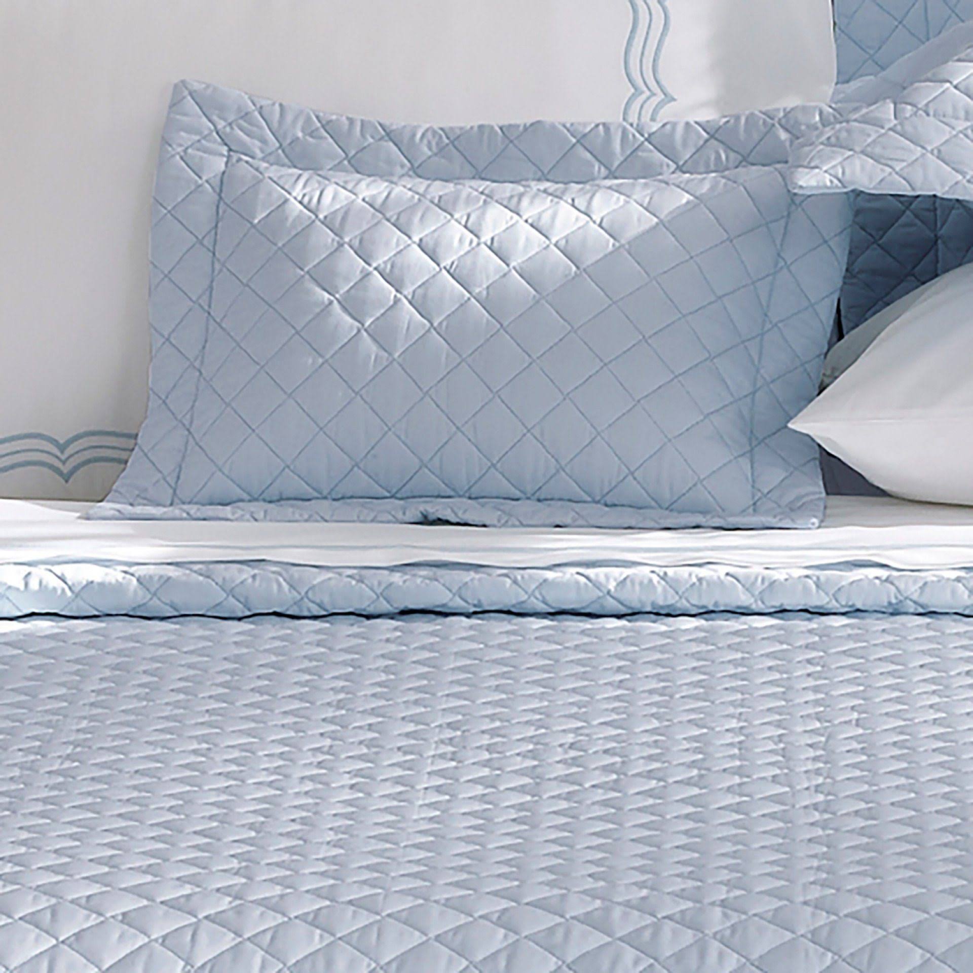 Matouk Gemma Bedding - King Quilted Sham | Sky