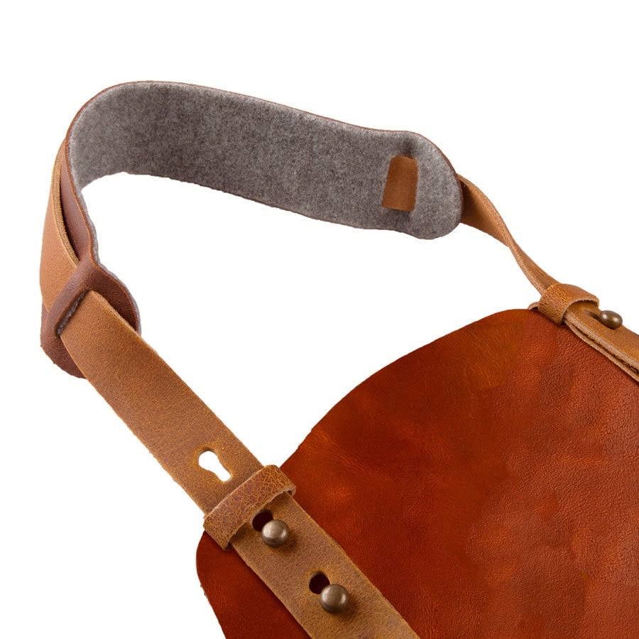 Personalised Leather Apron - Brown