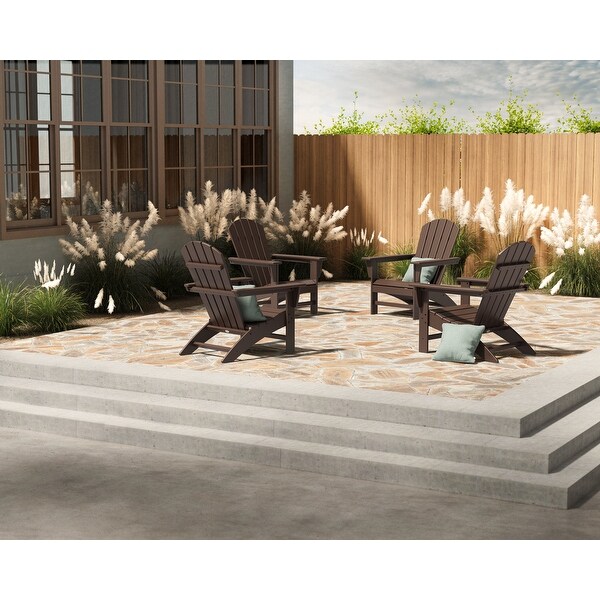 POLYWOOD Nautical 4Piece Adirondack Conversation Set