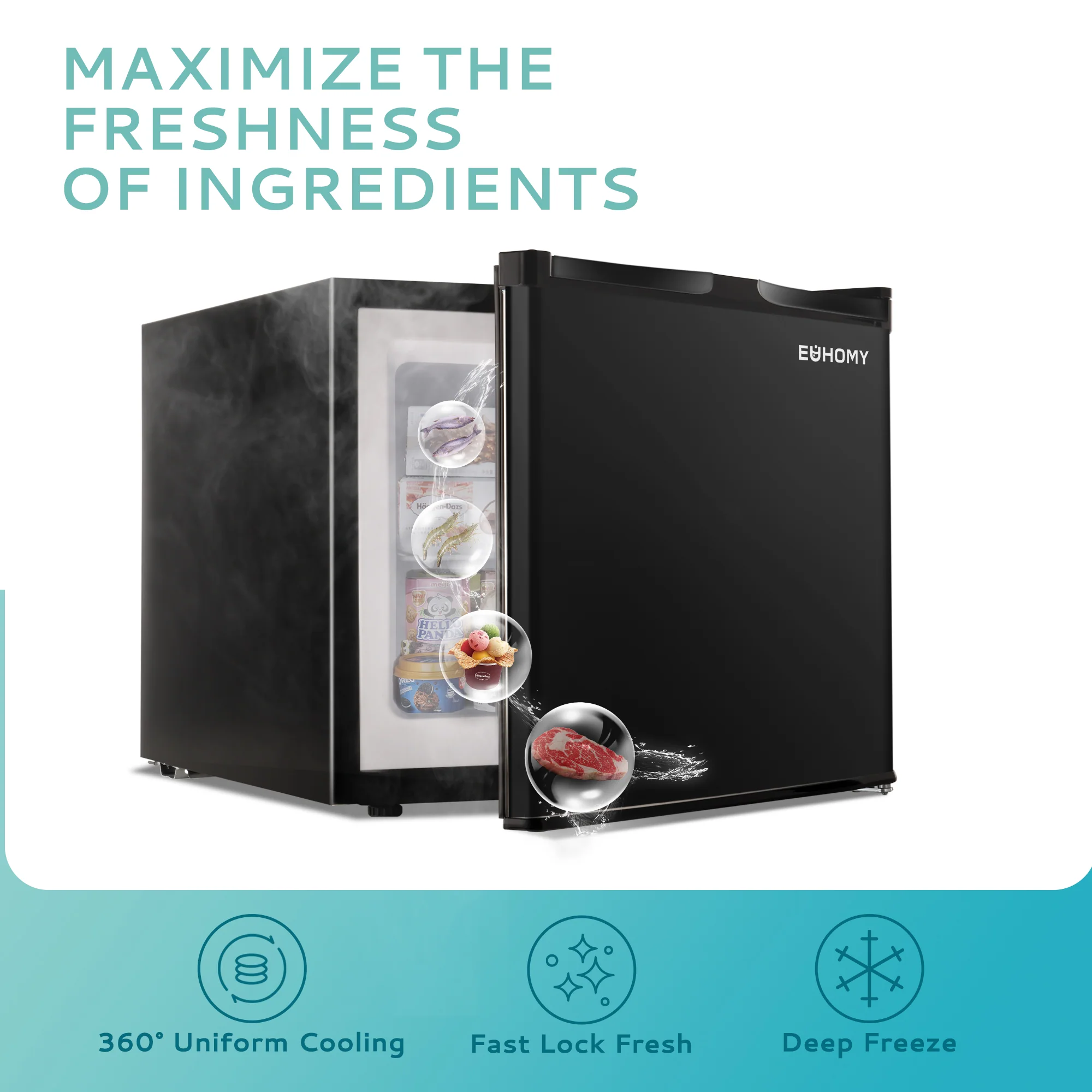 Compact Mini Freezer, Upright freezer Rapid Cooling