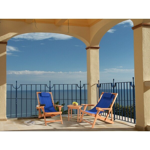 Romantic Collection Canvas Sling Chair with Cup Holder