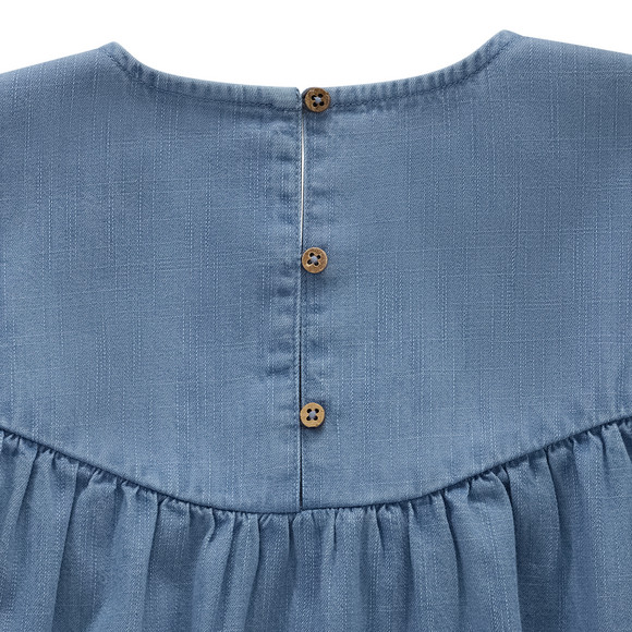 Topolino Pure Collection Mädchen Jeansbluse mit Zierschleife