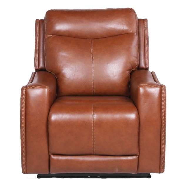 Natalia Power Recliner Caramel Leather Steve Silver Co