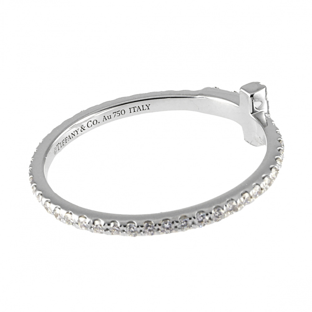 Tiffany & Co. Tiffany T Wire Ring 18K White Gold Diamond 60148891