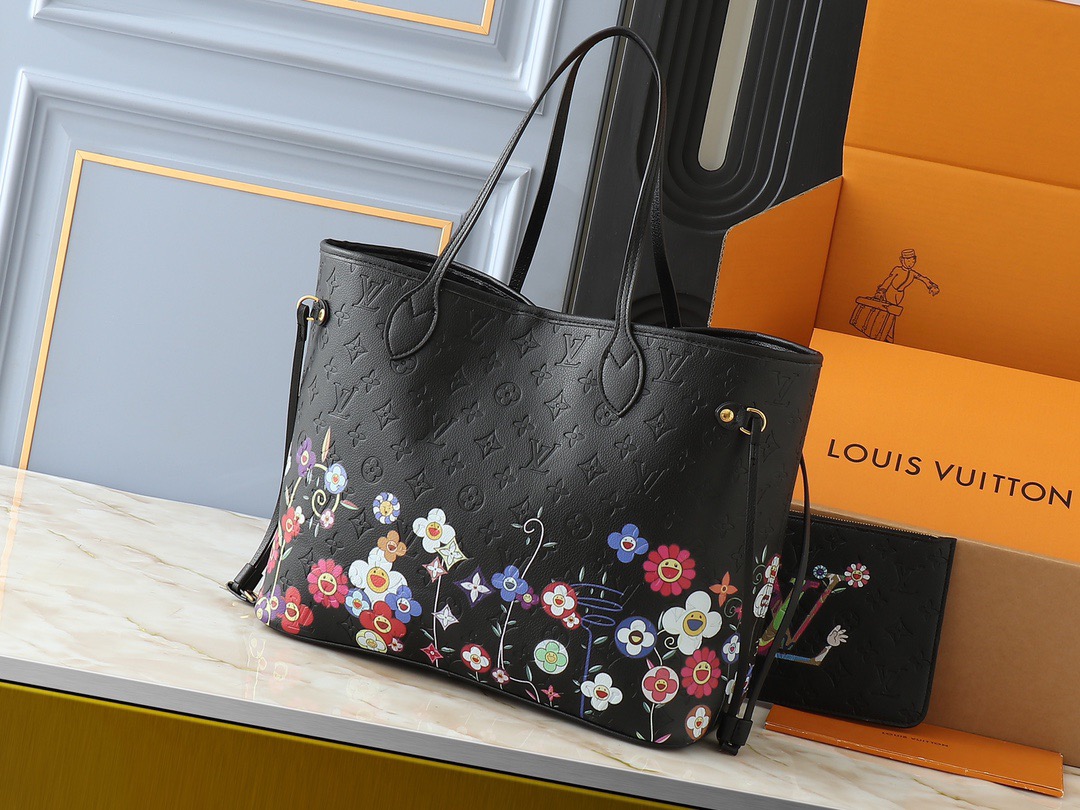 LV&Murakami Takashi Neverfull monogram bag - cnluxepick