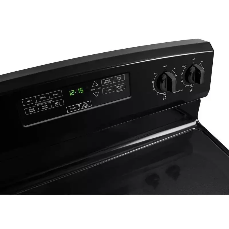 Stainless Steel Black 4.8 cu. ft. Electric Range – Compact Freestanding Cooktop and Oven Combo