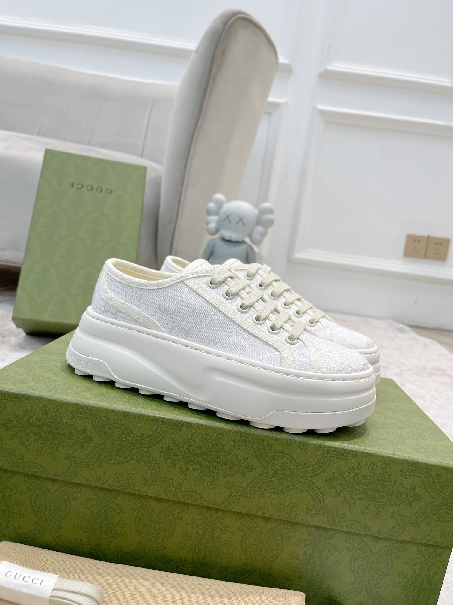 Gucci GG Printed Platform Sneakers for Women - cnluxepick