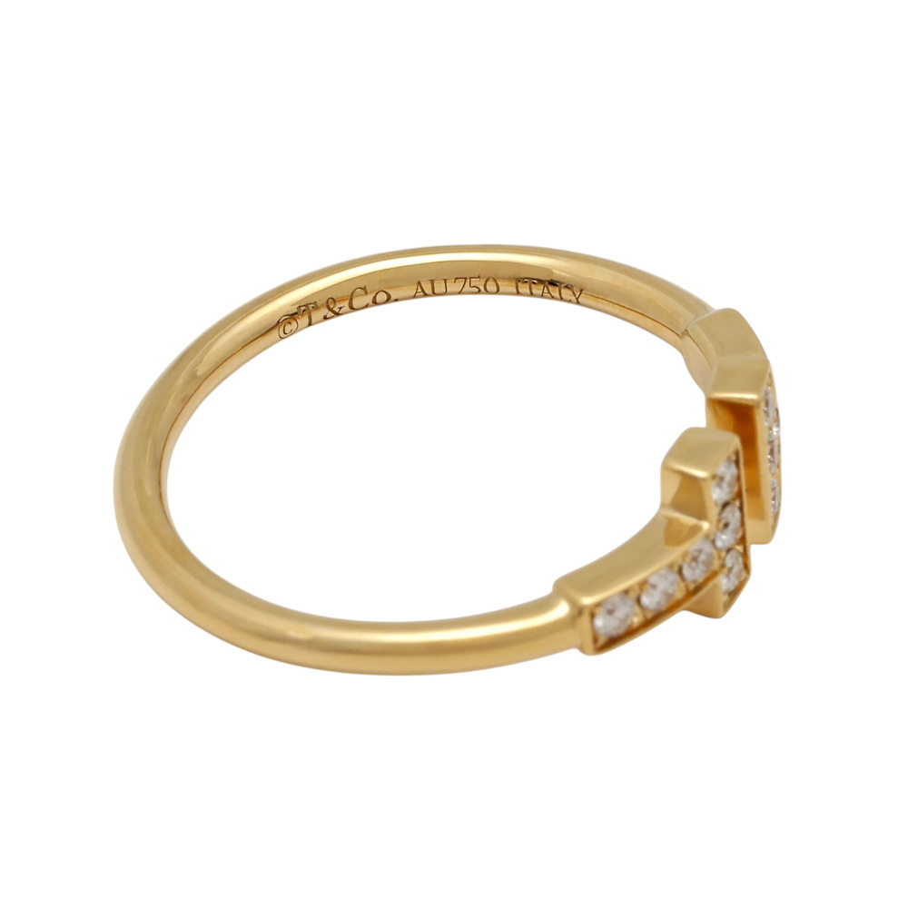 Tiffany & Co. Tiffany T Diamond Wire Ring 18K Yellow Gold 60147091