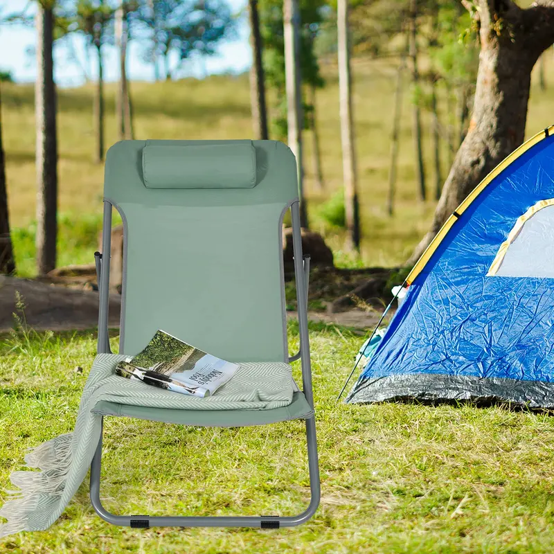 Sling Beach Chair for Adults (2-Pack) – Lightweight Folding Camping Chair Set