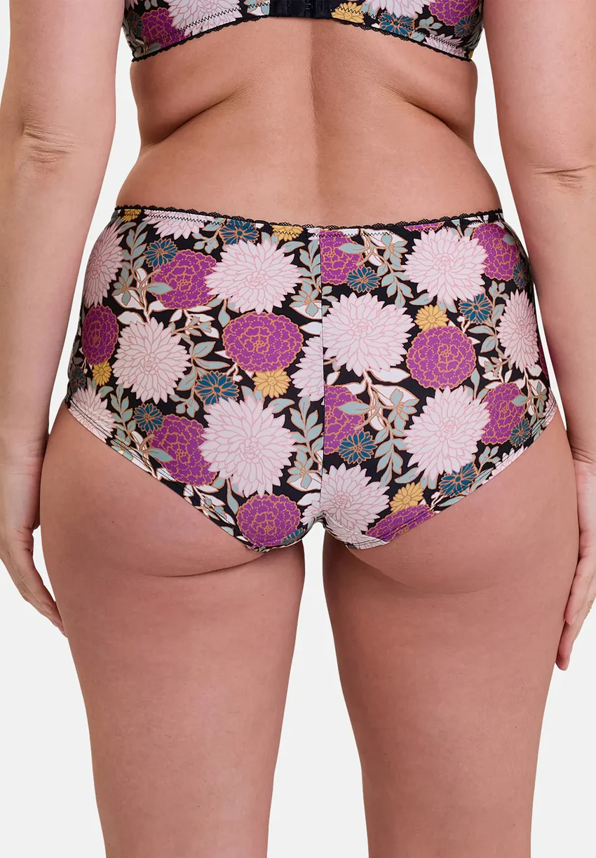 Shorty Aurélie Imprimé Dahlia Foncé