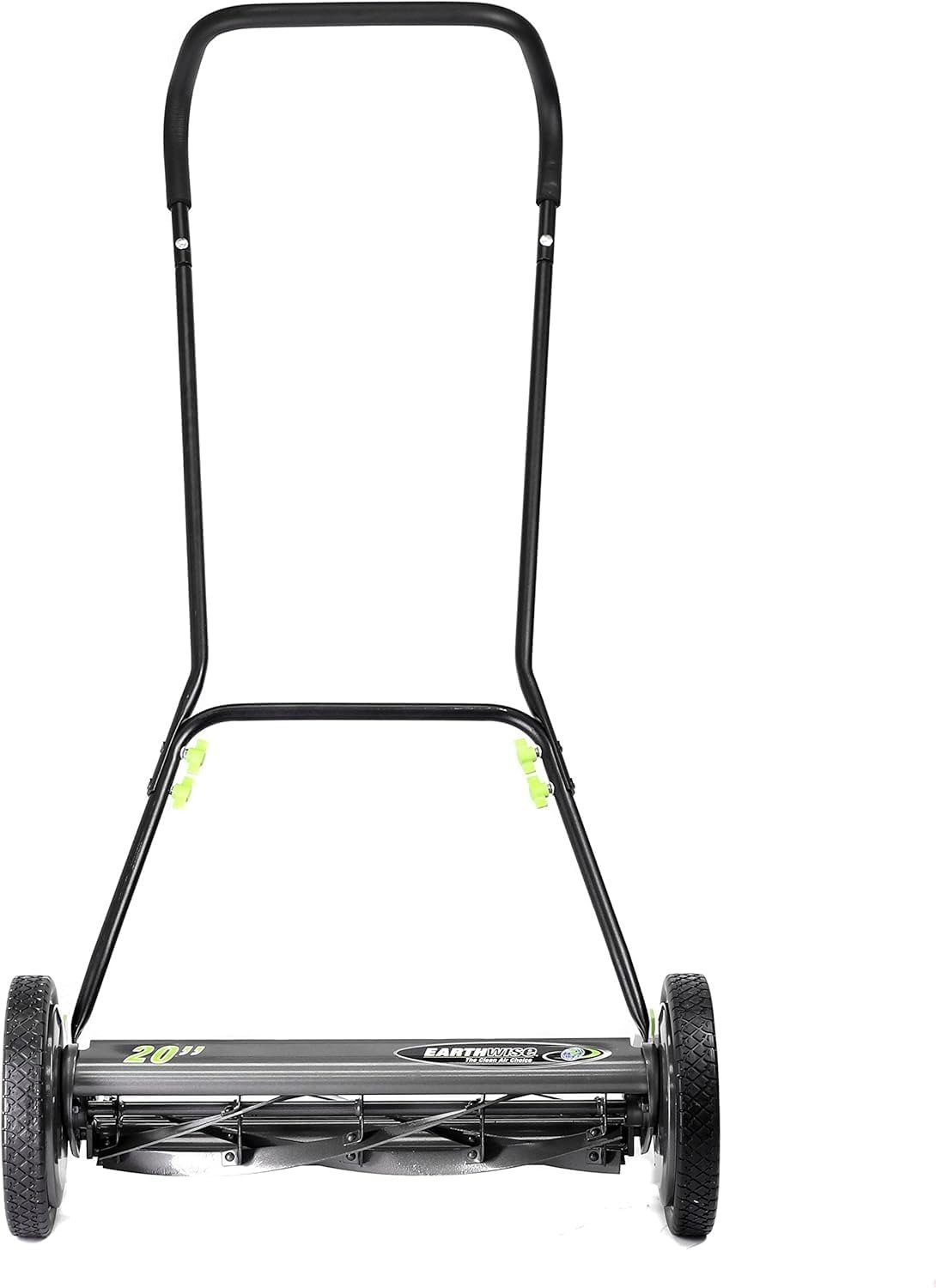 18-Inch 5-Blade Push Reel Lawn Mower, Grey