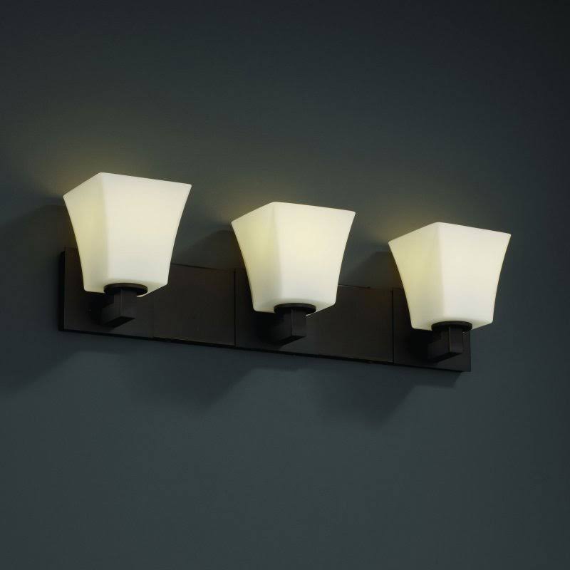 Justice Design Group FSN-8923-40-OPAL-ABRS Modular 3-Light Bath Bar