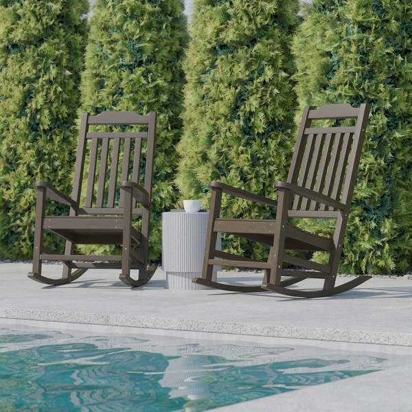 2 Pack AllWeather Faux Wood Rocking Chair