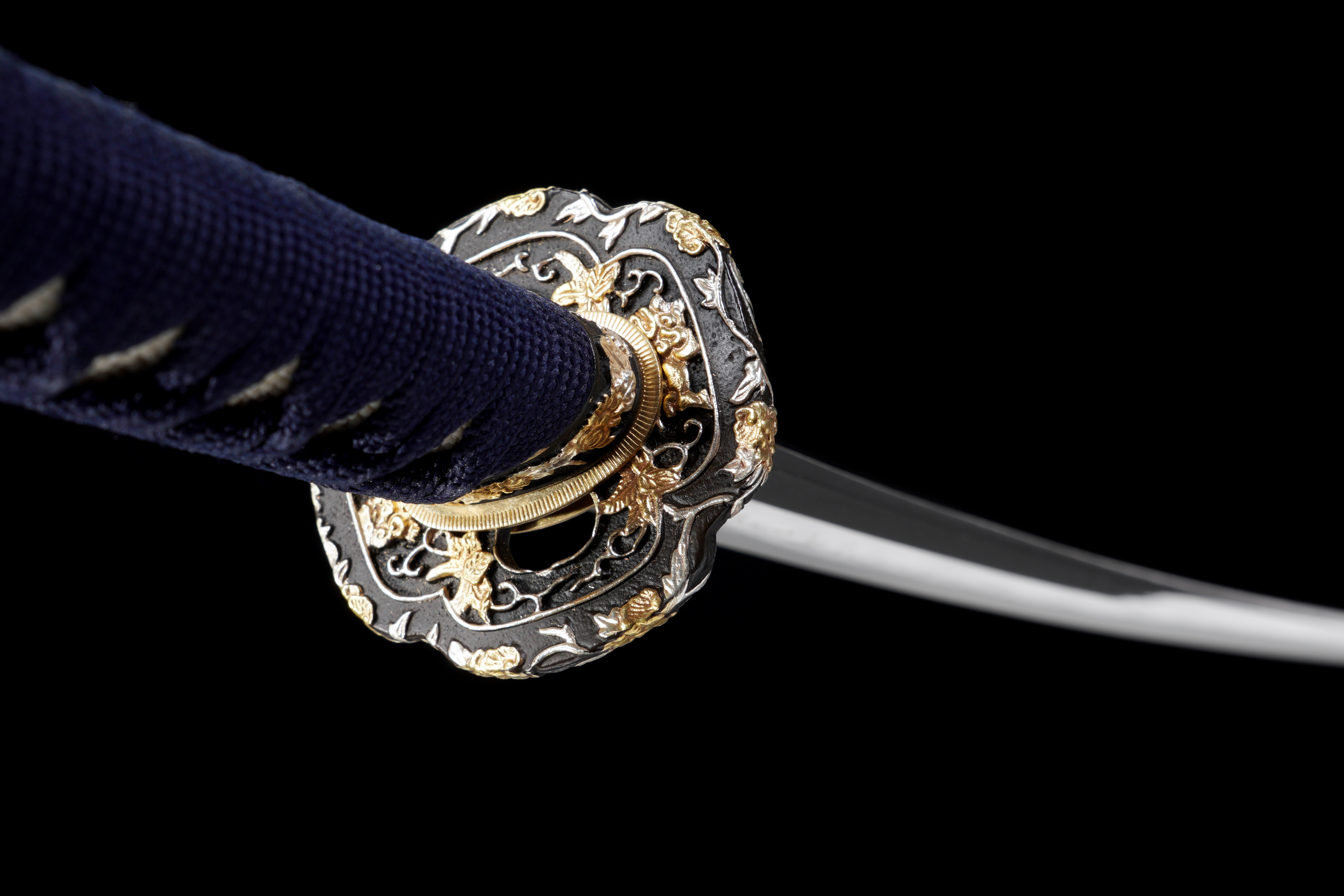 Handmade Katana T10 Steel Clay Tempered Choji Hamon Crane Tsuba Full Tang