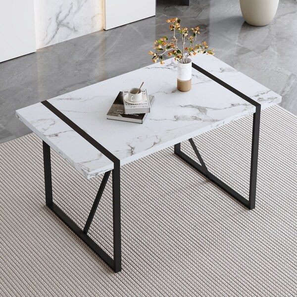 Industrial Rectangular MDF Dining Table for Desks,Kitchens,Patios,Dining rooms