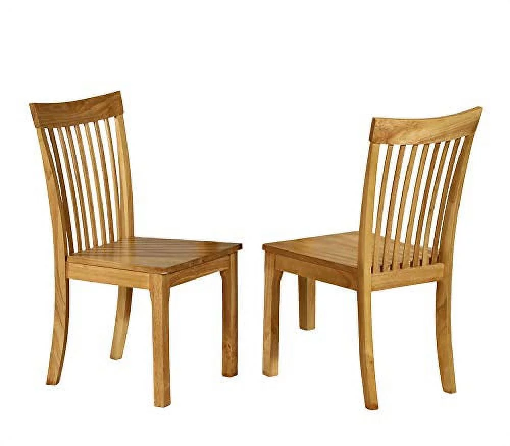 Kings Brand Furniture - Kurmer 5 Pcs Wood Kitchen Dining Table Set. Table & 4 Chairs, Natural Oak