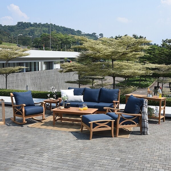 Cambridge Casual Lowell Teak Patio Rocking Chair