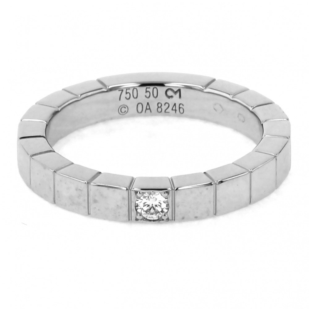 Cartier Laniere #50 Ring 18K White Gold Diamond