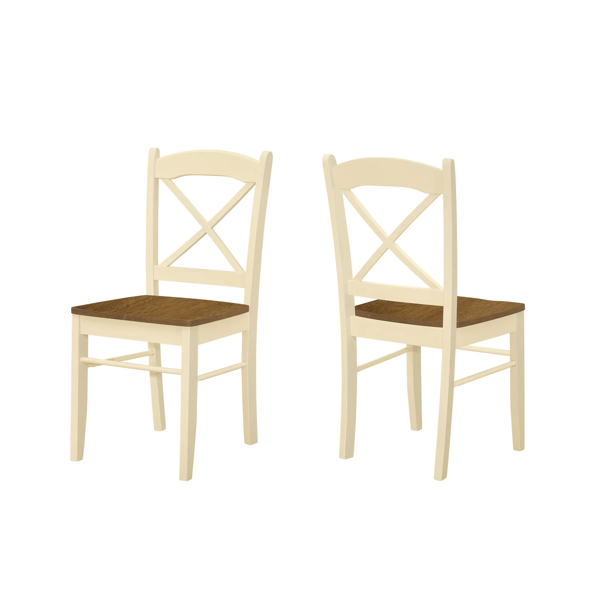 Contemporary Home Living Wooden Transitional Dining Chairs – 35.75” – Oak Veneer, 2-Piece